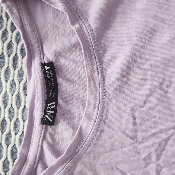 Zara lavender tee shirt S - Picture 2 of 2